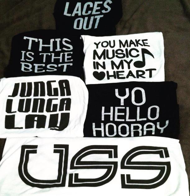 Karlicakes's tweet image. In love w/ my new #uss shirts I had made! Showing support everyday from now on 😍😘 #favguysever @USSMUSIC @HUMANKEBAB