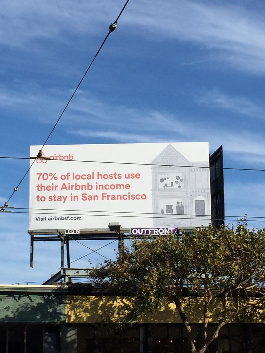 OK @Airbnb I'm not quite sure why this is something to be proud of #SanFrancisco #Noirony #Rentisoutofcontrol