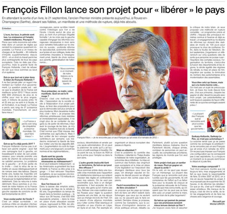FrancoisFillon's tweet image. Je veux proposer une méthode en rupture complète ... blog-fillon.com/2015/08/interv… @OuestFrance
