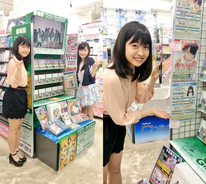 【少女交響曲　本日発売日です】ということで、本日は吉岡さんと青山さんのお二人が、発売日記念にたくさんのお店にお伺いです！