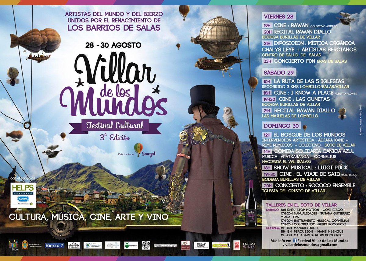 Pharmadus's tweet image. Nos vemos este #findesemana en el festival Villar de los Mundos. Un placer poder echar una mano! #bierzo #festival