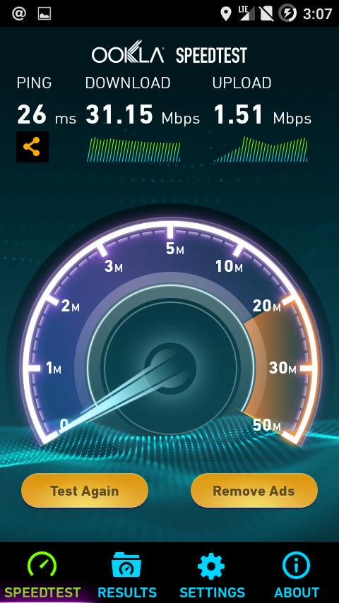 Speed Test Smartfren 4G LTE Advanced Yogyakarta