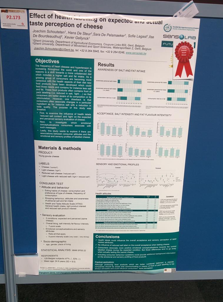 3 posters to present today at #Pangborn2015 but there's a special one #YoungScientistAward
