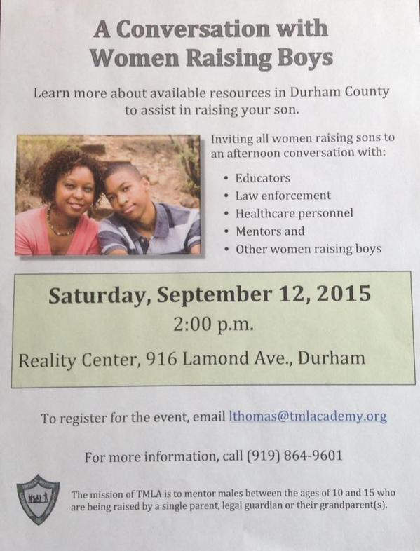 uchangenow's tweet photo. Healing space for women raising son. Join us Sat, Sept 12th in Durham. #quantifyhope Hosted by @tmlacademy @RevMentor http://t.co/AGphllTiAz