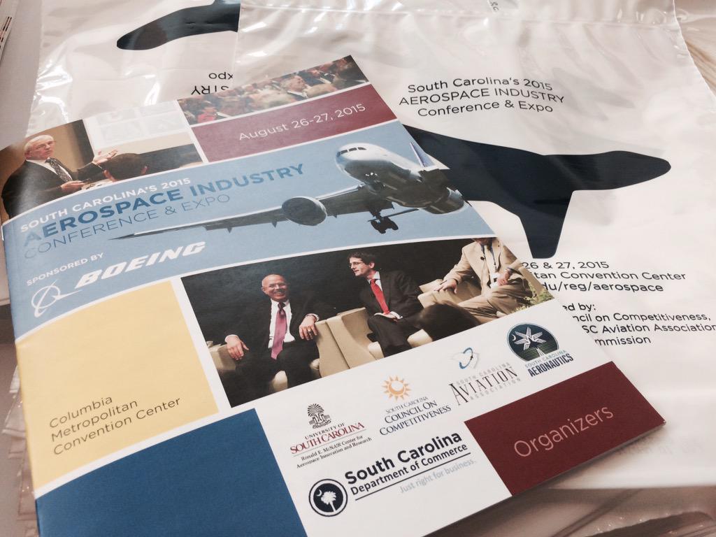 #scaerospace is on the rise! C everyone at the conference tmr! <a href="/UofSC/">University of South Carolina</a> #engineering <a href="/sccompetes/">South Carolina Council on Competitiveness</a> <a href="/SCcommerce/">SC Dept. of Commerce</a>