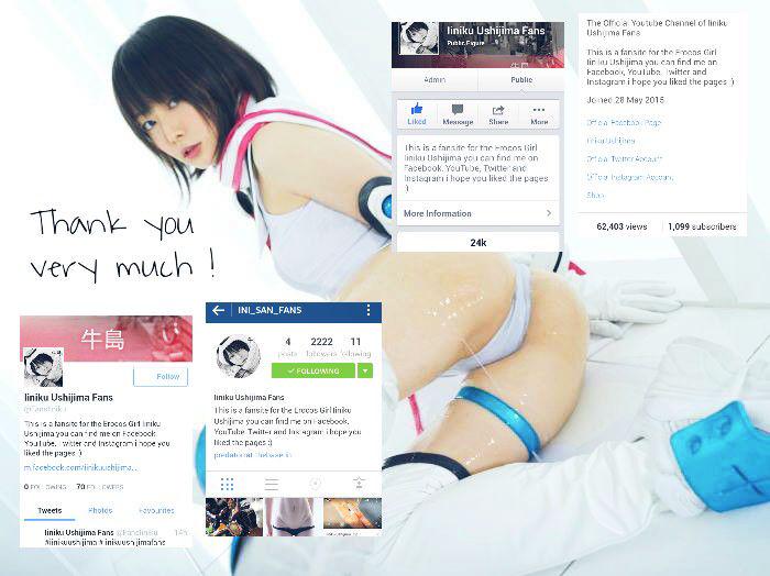 FansIiniku's tweet photo. Thank you very much ! #iinikuushijima #iinikuushijimafans #erocosplay #echhigirl http://t.co/zXf4iFu2um