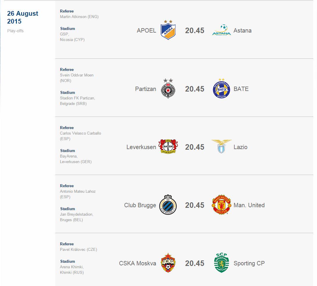 Ucl fixtures today