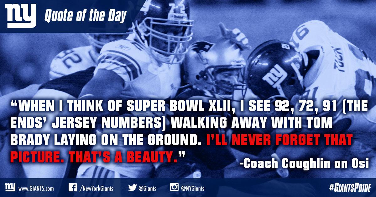 Giants's tweet image. How much did Osi mean to the #Giants Super Bowl wins? Coach Coughlin discusses: bit.ly/1LApb69