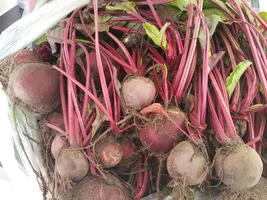 ebraas's tweet image. Buurman met moestuin weet dat ik graag bietenloof door #smoothie doe. Of ik hier iets mee kon? #heulveulbieten