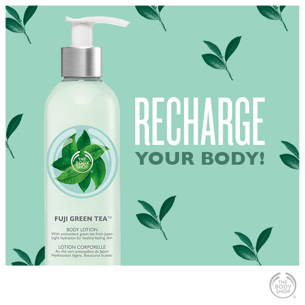 TheBodyShopIND's tweet photo. Don't forget to try the new Fuji Green Tea Body Lotion today! #TeaWithTheBodyShop
http://t.co/A8FSTKZopK http://t.co/VQwoYwCqIt
