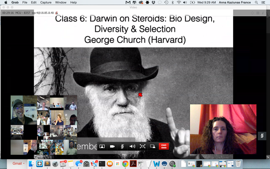 academany's tweet image. The #Academany 1st #HTGAA #synthbio class is happing now! &quot;bio: almost everything self-assembles&quot; -@geochurch #FabLab