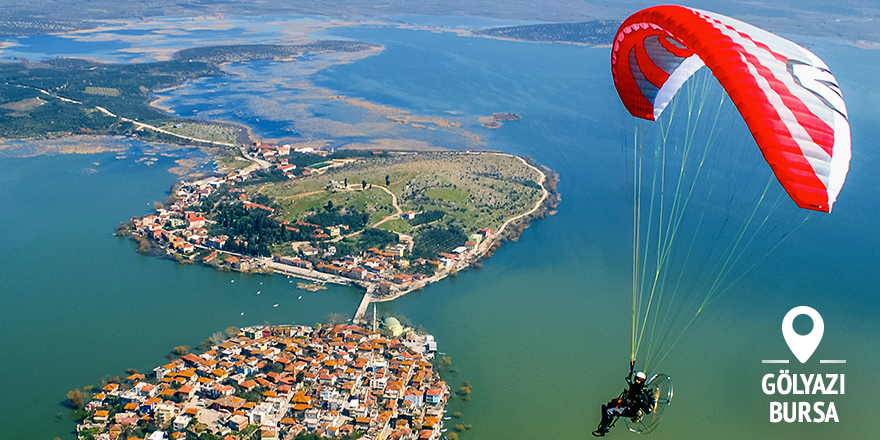 GoTurkiye's tweet image. Think the view over the stunning village of Gölyazı is worth finding the height?