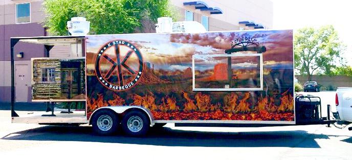 Who's down for some freshly wrapped gourmet trailer #BBQ #epicinstalls #Avery #phoenix <a href="/ADGraphics_NA/">Avery Dennison GS NA</a> #kstarbbq