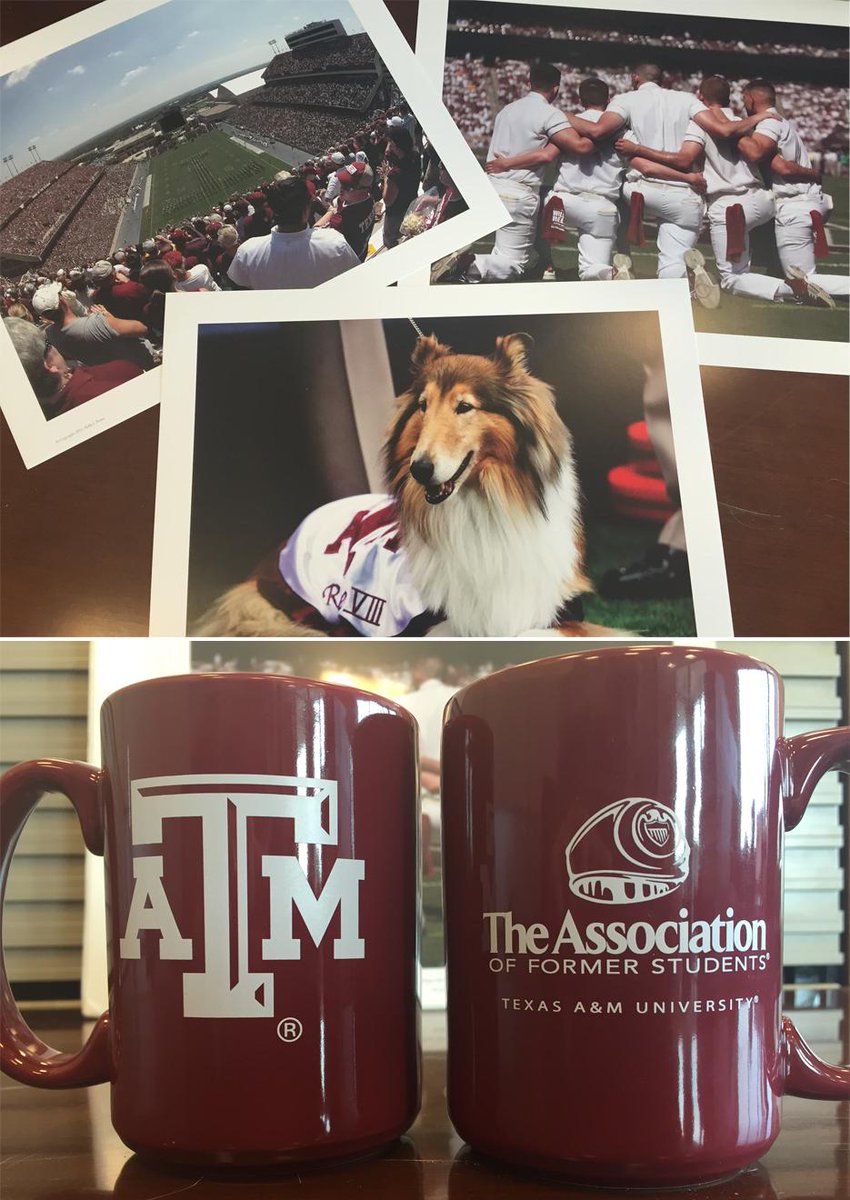 AggieNetwork's tweet image. Show us your #AggieCritter today and you could win some of this Aggie swag.  #NationalDogDay