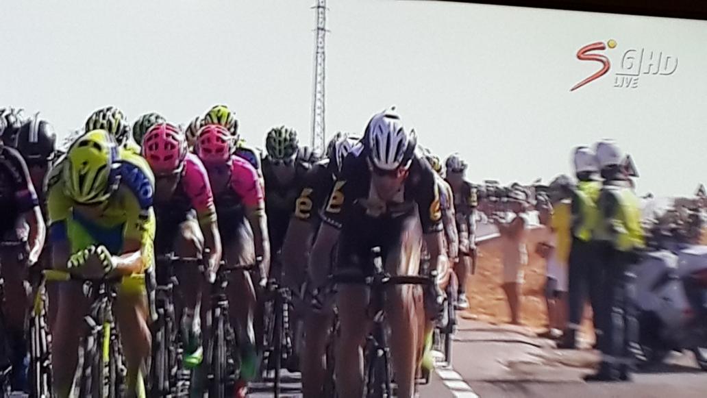 Venterjohan's tweet photo. @JacoJVenter leading the pack at the Vuelta http://t.co/1FGKOqWejA