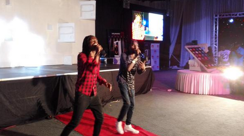 mtnug's tweet photo. The dynamic music duo @Radioandweasal performing live #MTNP8 Huawei P8 launch @hipipo @BigEyeUG @stkirenga http://t.co/8S9SWsQzi1