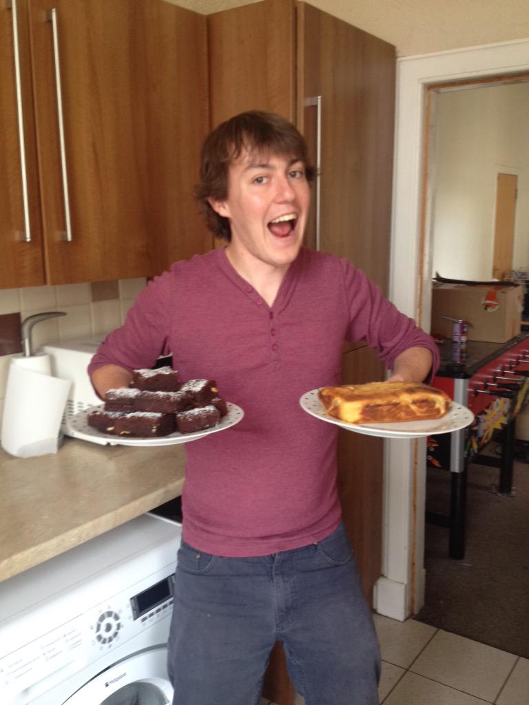 TheRoomMusical's tweet photo. Look at what Zack made for Bake Off day! No, Michella, none of this is for you. #gbbo #criminalcakes http://t.co/Ap8n4wsPyW