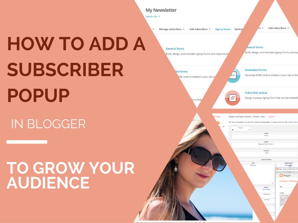 LaraIndieMaker's tweet image. Tutorial: How To Add A Subscriber Popup For Blogger! goo.gl/qBn720
#bloggertutorial #mailchimp