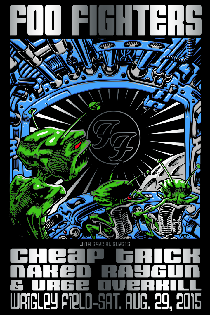 foofighters's tweet photo. Chicago pop up shop is open! Loads of exclusive Wrigley designs! 
Block 37  - 108 N State St. Open til 8pm! http://t.co/Oaw4AlAifc