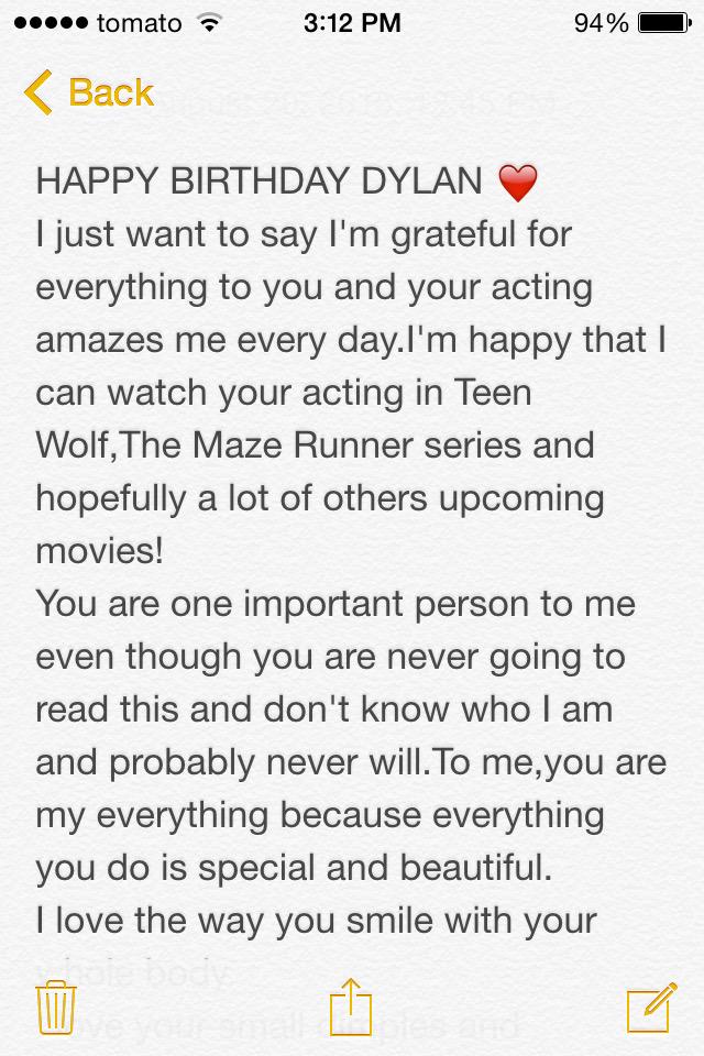 theerih's tweet image. #HappyBirthdayDylanOBrien @dylanobrien please notice me,i love you so much :)
