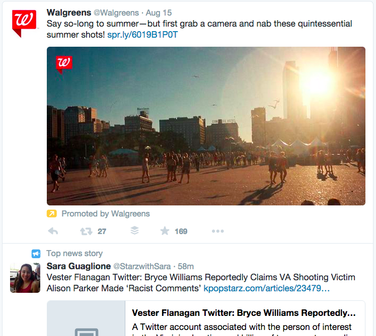 ryanworking's tweet photo. .@walgreens you may want to pull your keyword 'photographer' since your ads show up for #WDBJ http://t.co/8BUa3BrbKt