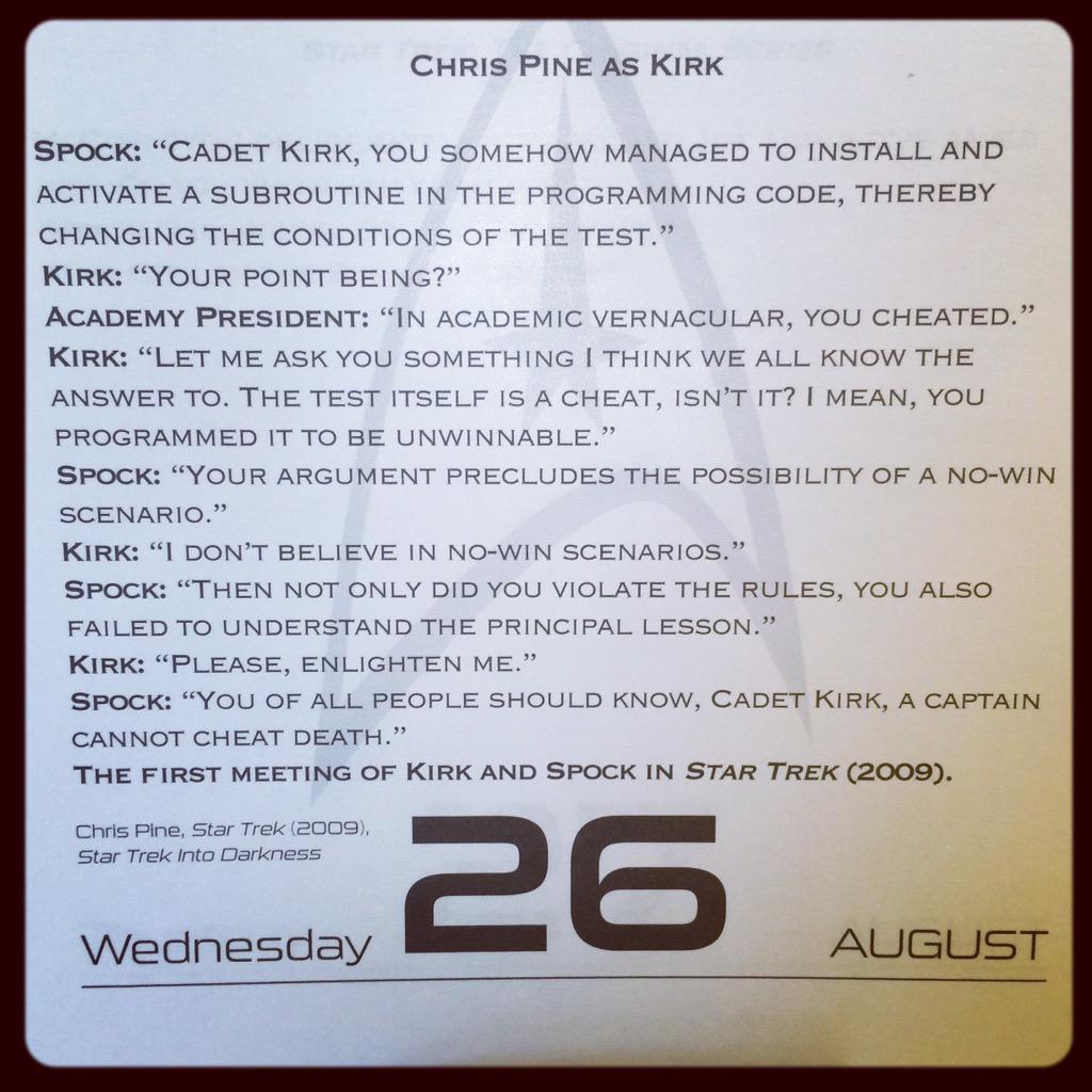 This Day in Trek - August 26, 2015  Happy Birthday to Chris Pine! 