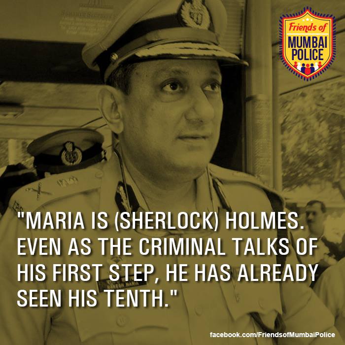 FrndsMumPolice's tweet photo. SherlockHolmes of our times. 
#Sheena Murder Case: All accused arrested, says Mumbai police Commissioner Rakesh Maria http://t.co/RU4t3EHoQm
