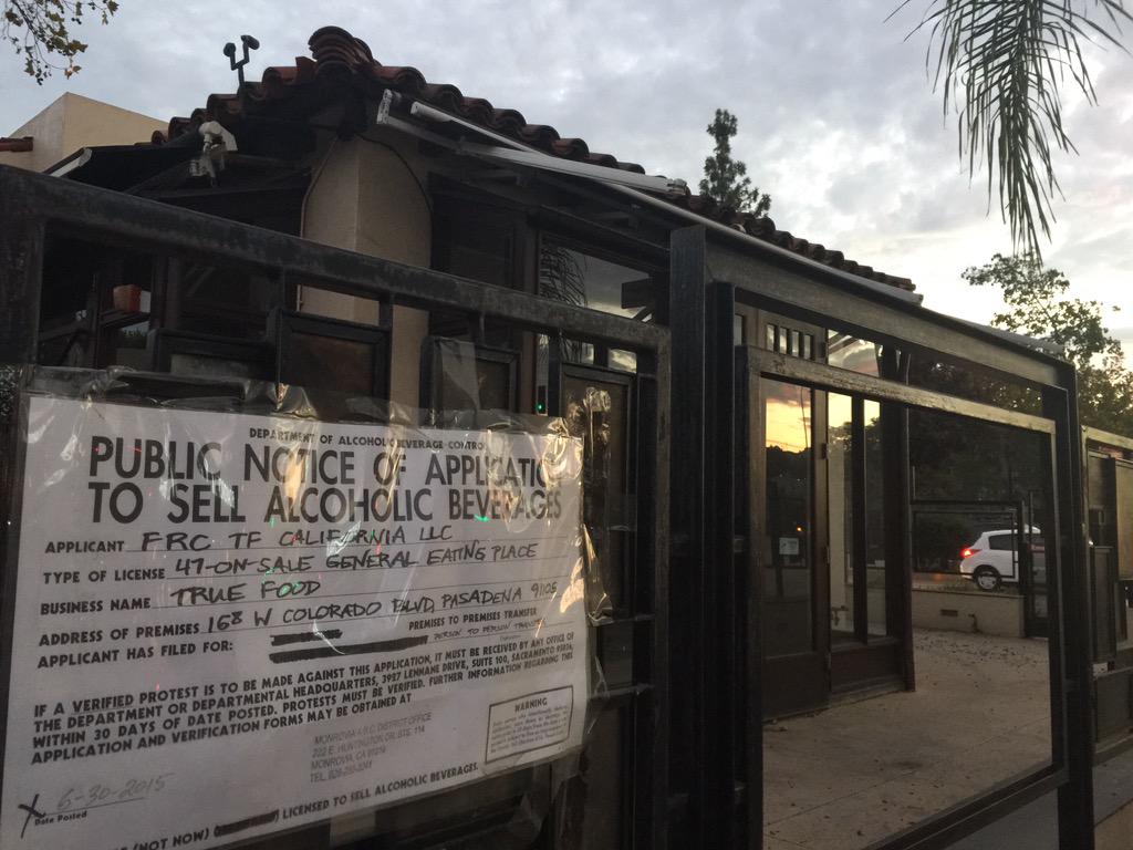 Mr_Pasadena's tweet image. "Honest food that tastes really good" -@TrueFoodKitchen to move into @oldpasadena where PICNIK use to be.