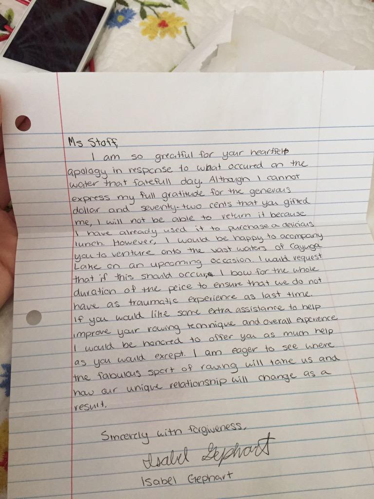 mollystoff's tweet photo. When Isabel writes you a letter back... @IGephart http://t.co/WrR4iVCVot