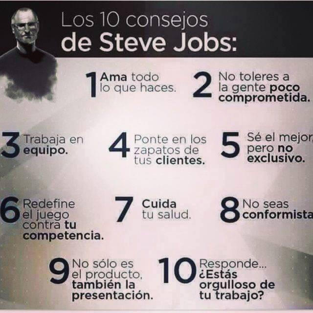 MicroPyMEC's tweet image. Los 10 consejos de Steve Jobs. Que se aplican al trabajo y a la vida por igual.