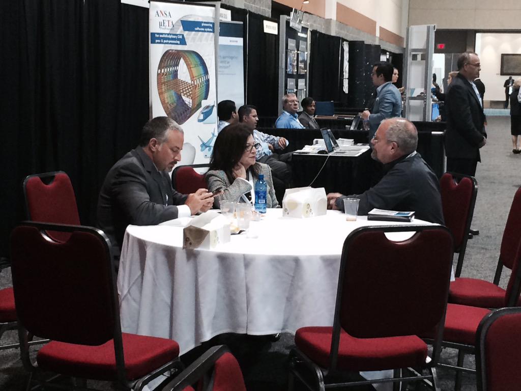 Great conversations continue even during lunch! #SCAerospace