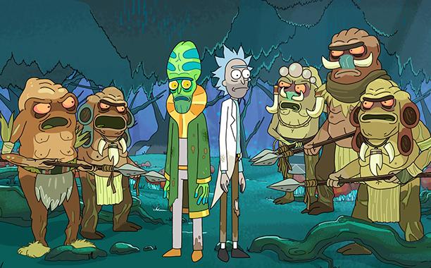 EW's tweet photo. Exclusive: @StephenAtHome voices an alien in this @RickandMorty clip: http://t.co/erkBkJYnmN http://t.co/yamByzI1Cd