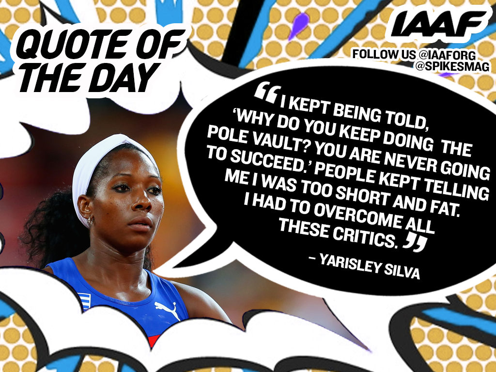 WorldAthletics's tweet image. Today's quote of the day comes from pole vault champ Yarisley Silva!

Day five's highlights: goo.gl/kgyK2Z