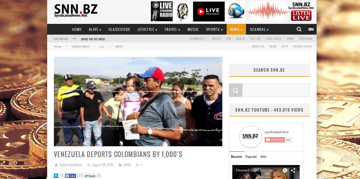 SyndicatedNews's tweet image. @TheEconomist  BRKING NEWS: MASS DEPORTATIONS #NAZIBEHAVIOR #DRUGCARTEL #TRUMP  snn.bz/ven-deports-co… SNN.BZ