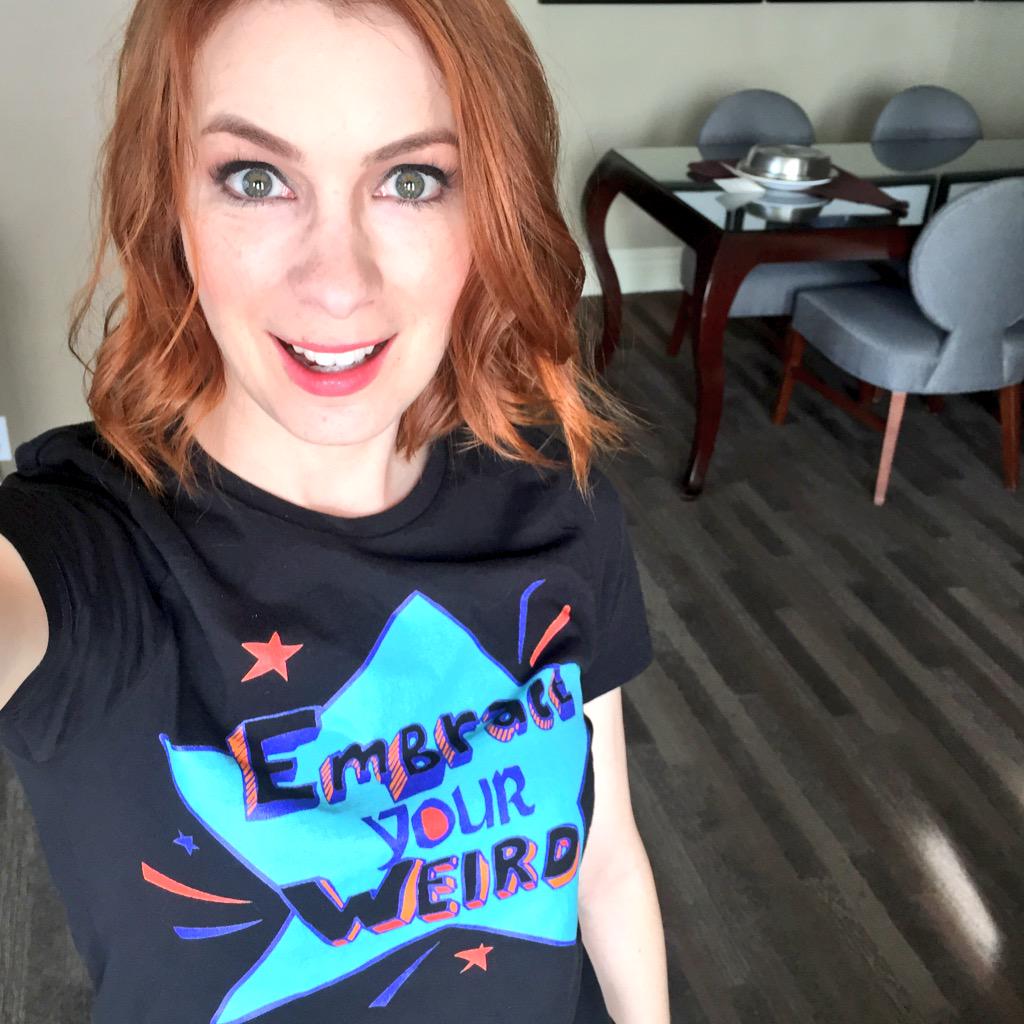 feliciaday's tweet image. We broke 500! Pick up a shirt at represent.com/Felicia! All proceeds go to support @STOMPOutBullyng! #neverweird