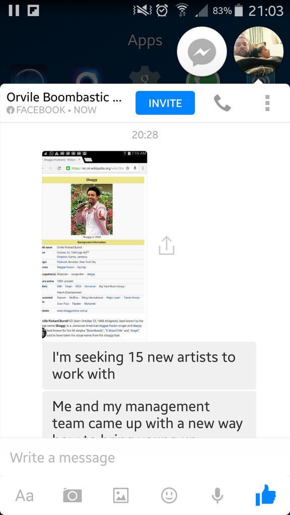 ReaperManMC's tweet image. On FB dealing wid a @DiRealShaggy imposter!