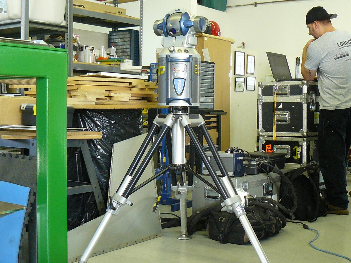 Addi_CAM's tweet photo. Digital Precision Metrology with their Laser Tracker measuring @Addi_CAM 's frame. http://t.co/3eU21SoYF5