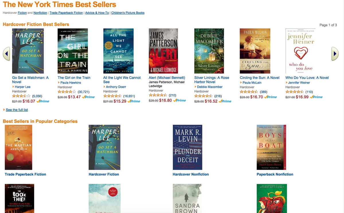 The New York Times Best Sellers!

amzn.to/1WT002h