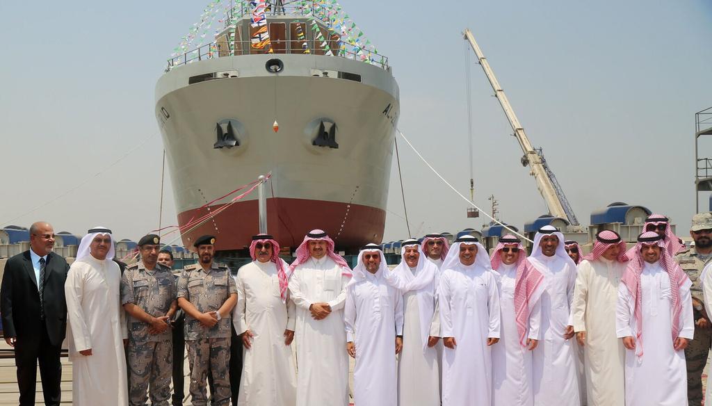 تدشين أول سفينة صناعه سعوديه محليه  بنسبة 100% لصالح خفر السواحل بالكويت. CNXctGFUkAAS80q