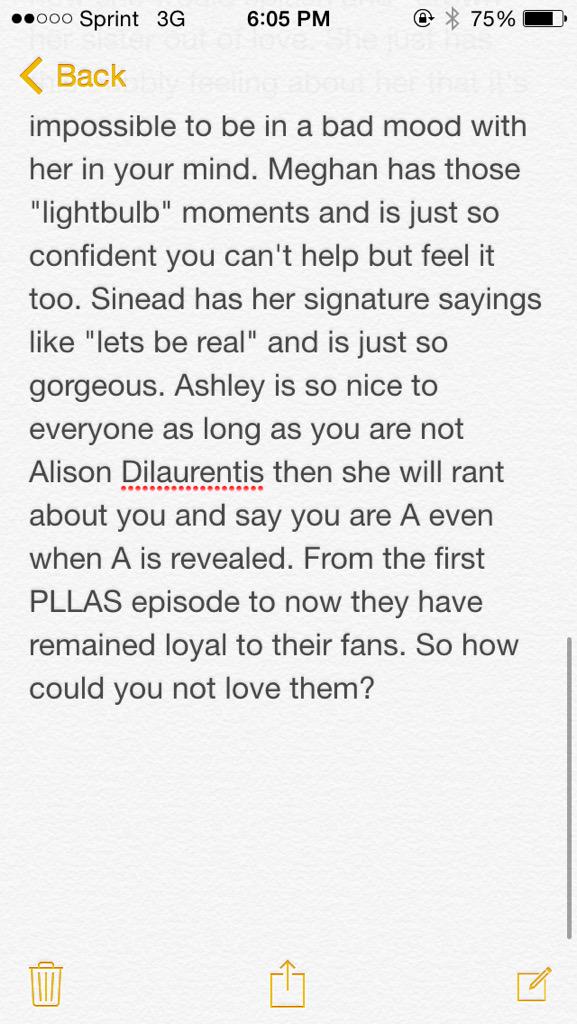 Em_PLLTheorist's tweet image. "Why do you love #PLLAS ?" Well... @StephanieLGray @MegLamontagne @SineaddeVries @AshleyMova