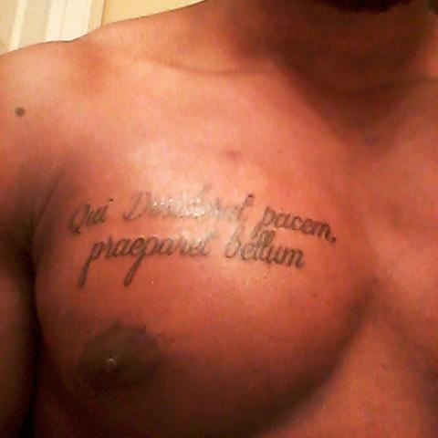 Si Vis Pacem Para Bellum Tattoo Script