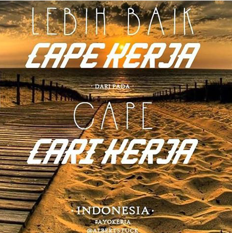 KLNetworkID_HR's tweet photo. Yuk KLovers pilih mana tuh? Mending cape kerja kan? Nah makanya yg cari kerja, pantengin TL kita terus #LowKerKLN http://t.co/1ZPd63bUdW