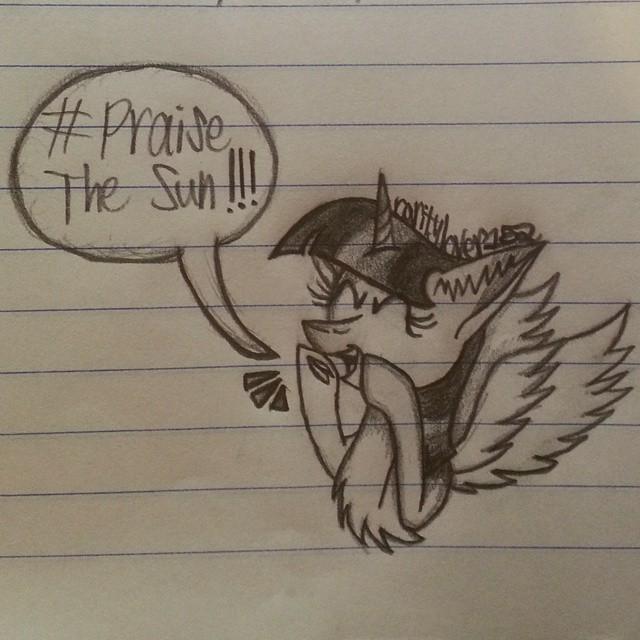 TwiFanClub's tweet image. #ponydrawing #schoolsketch #sketch #praisethesun!!! #twilightsparkle #mylittlepony by raritylover152