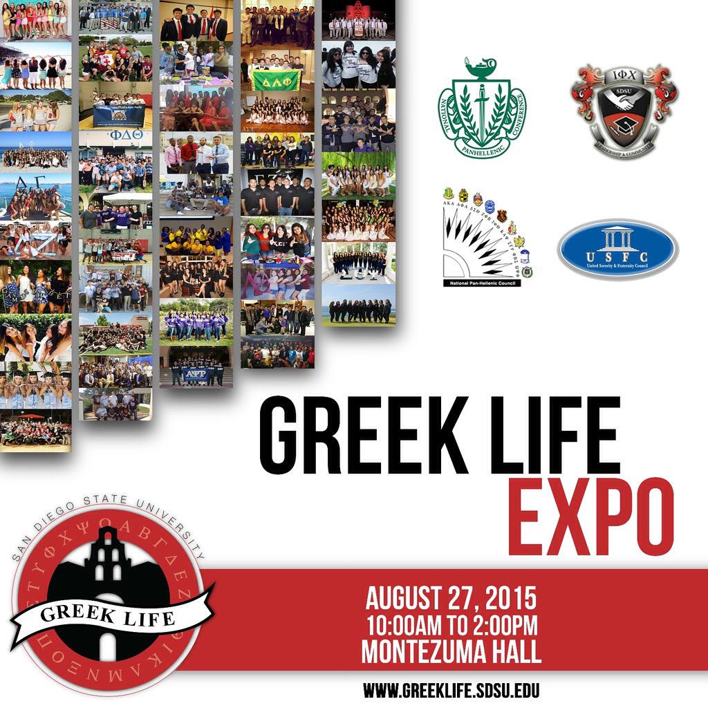 SDSU_UKD's tweet photo. HEY EVERYONE! Make sure to come on our table tomorrow at the Greek Expo @ Montezuma Hall from 10-2! Get to know us!😀 http://t.co/s7JvULCcup