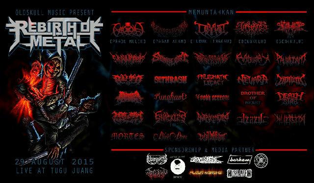 @GrindsickMerchs OLDSKULL Music Present: REBIRTH OF METAL At Tugu Juang Jambi|29Agustus2015|HTM 10K