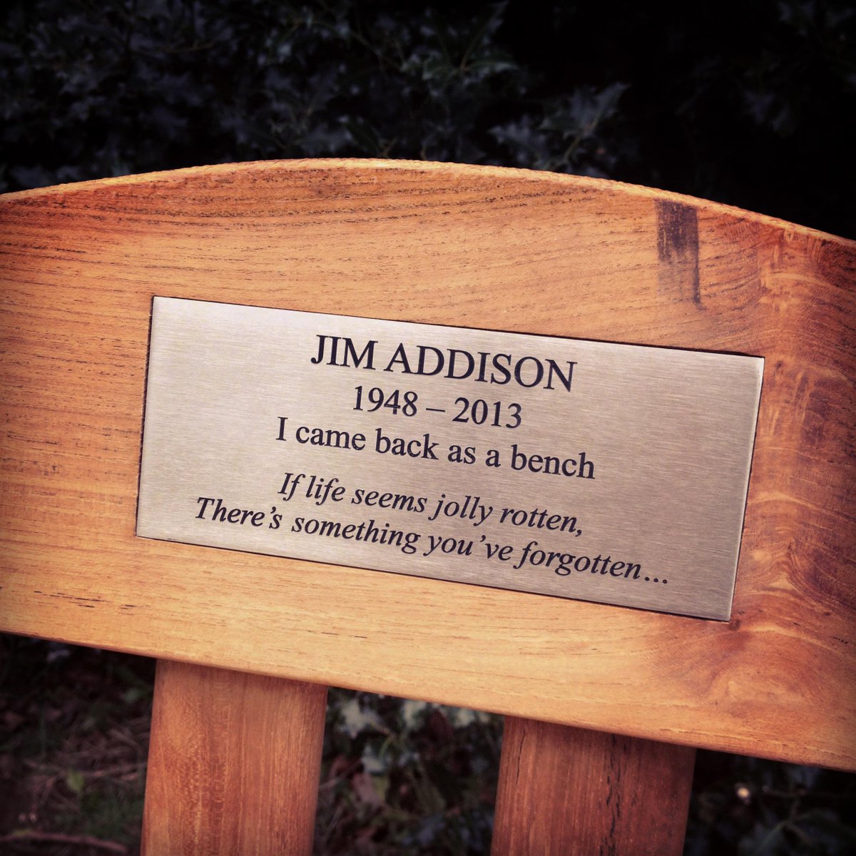 lizzieeverard's tweet image. @BBCr4today this is my favourite ever #memorialbench spot ~&amp;gt;