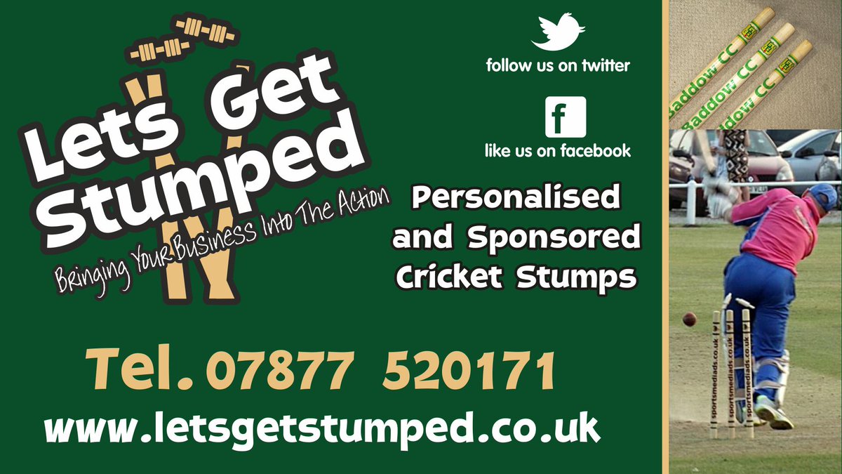 COMPANIES Why not sponsor your local cricket club ? Advertise your business on their stumps ! DM for further details
