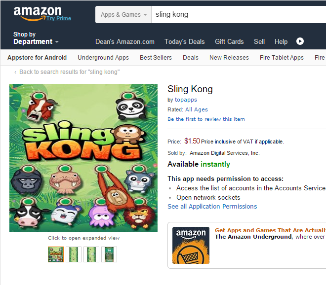 protostarDean's tweet photo. Geez topapps, if you are going to rip off our game and sell it on the @amazonappstore at least get the icon right. http://t.co/uTSEzjLwiH