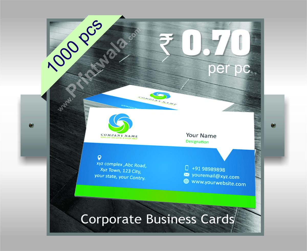 Corporate Business Cards @ Rs. 0.70 per pc
To order Online - log on to printwala.com/corporate_busi…