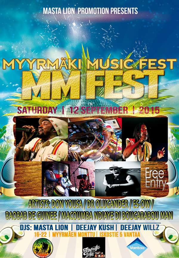 DonYousa's tweet photo. Ilmainen päivätapahtuma #perhe'ille, #afrikka'laista #tanssi'a, #musiikki'a ja #ruoka'a #Vantaa'n Myyrmäessä. #Reggae http://t.co/x6BAxFQESi